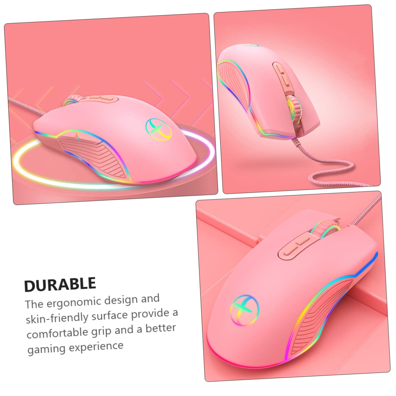 Mouse Rosa Ergonómico