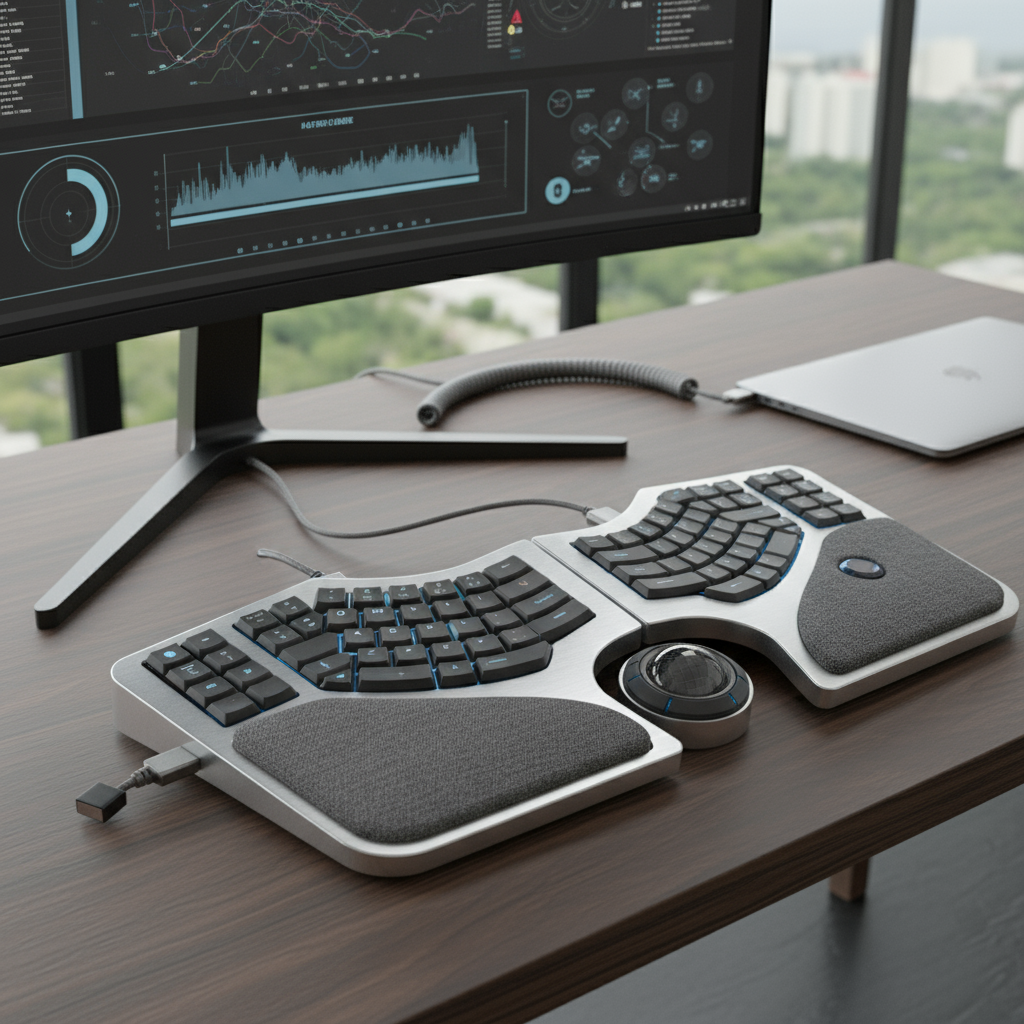 Teclado Ergonómico Sem Fios